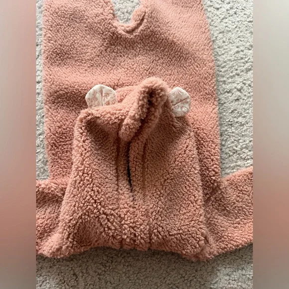 Carters Hooded One Piece Pink 9 Months - Picture 3 of 6